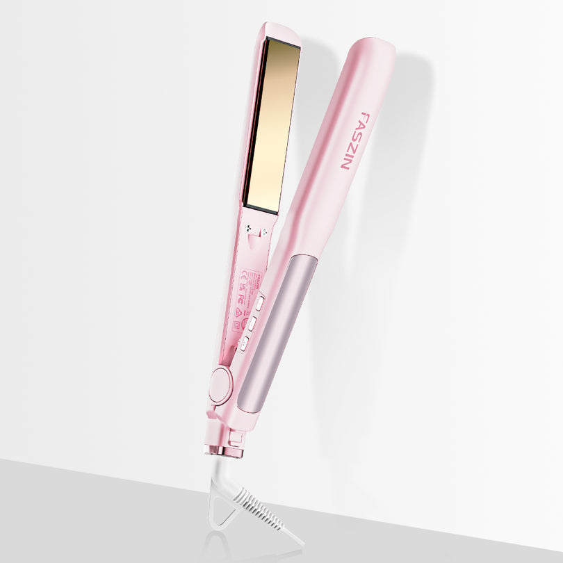 Faszin Shield F100 Ionic Frizz-Free One-pass Titanium 2 in 1 Hair Straightener Hair Smoothing Iron