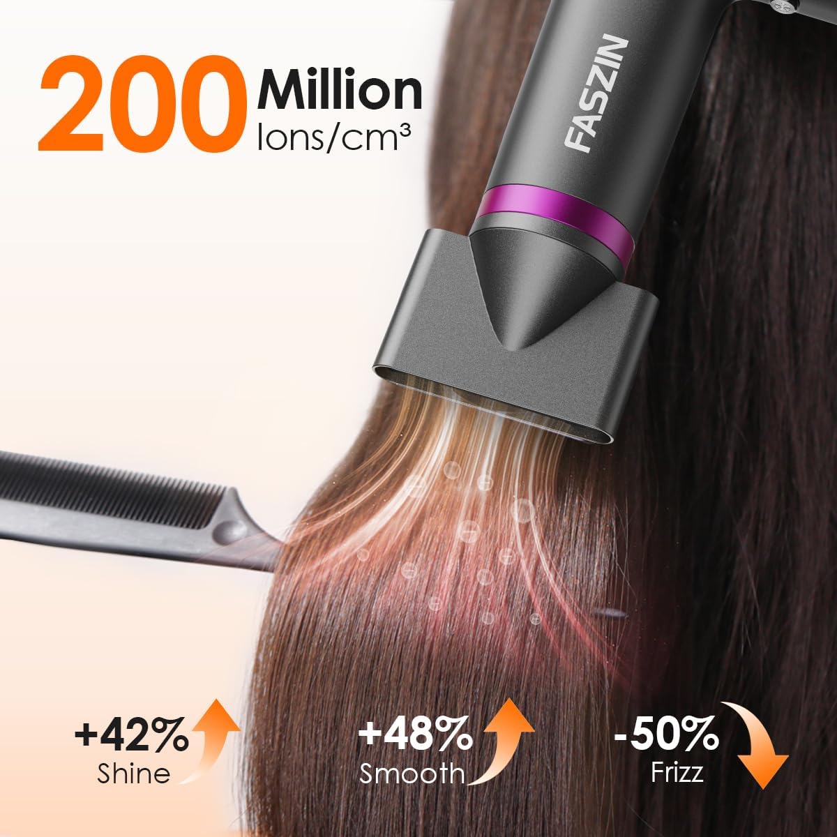 Faszin high-speed ionic hair dryer product photo