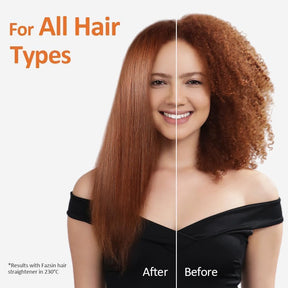 Faszin Piastra Capelli Professionale 2-In-1, Piastre Ioniche di Titanio, Riscaldamento In Soli 20 Secondi, Display LCD Chiaro, Ideale Per Capelli Lisci, Ricci e Mossi (nero profondo)