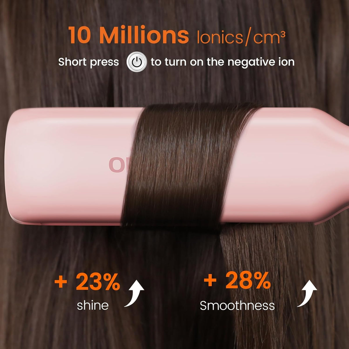 Faszin wide plate titanium hair straightener product photo