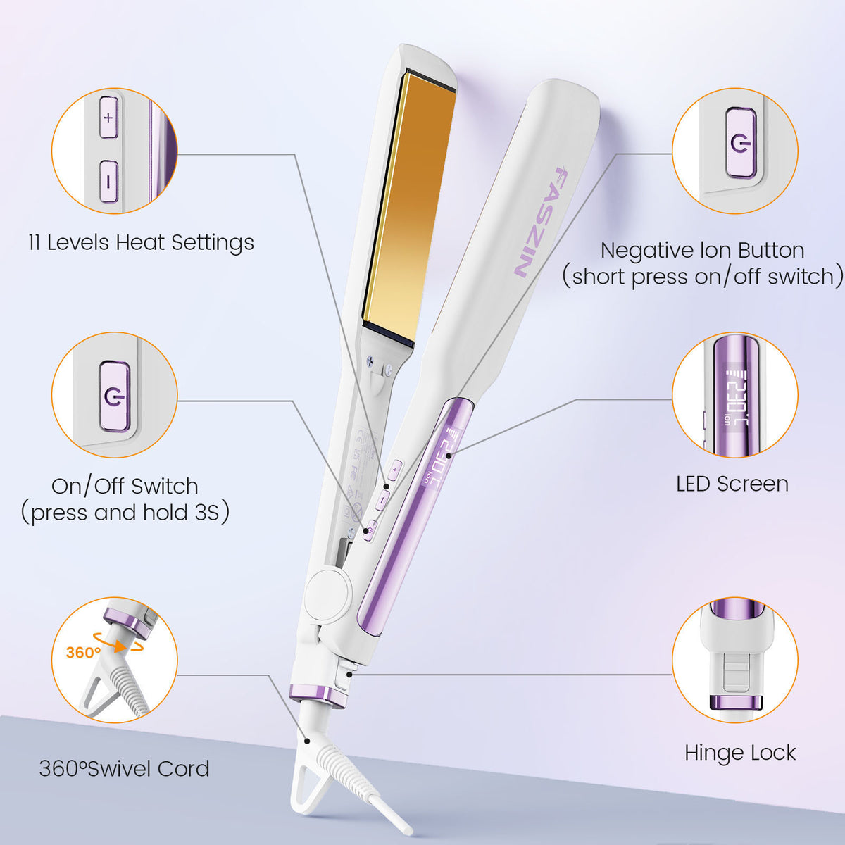 FASZIN Wide Plate Straightener