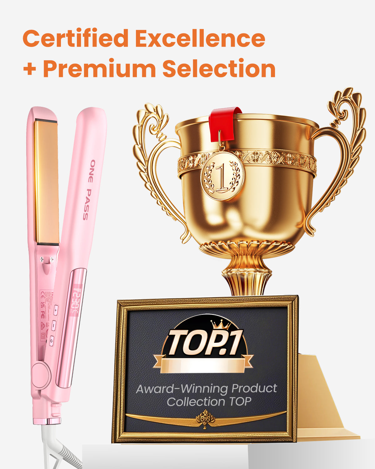 Faszin titanium ionic hair straightener product photo