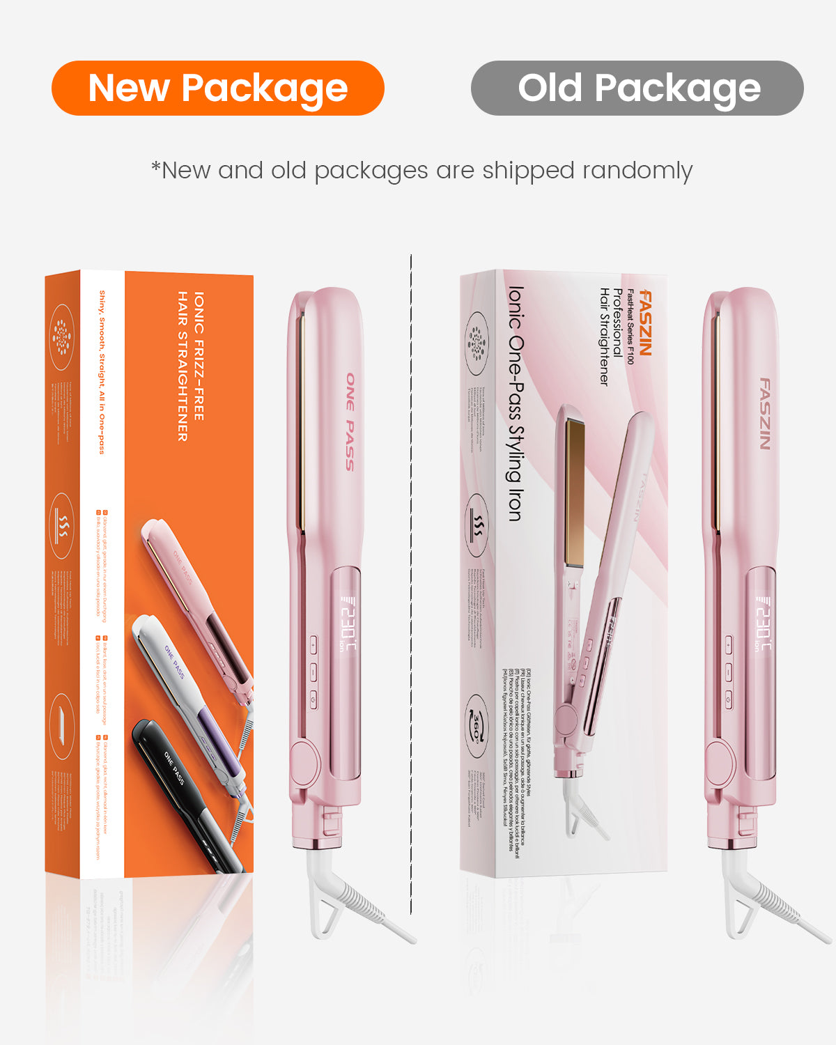 Faszin titanium ionic hair straightener product photo
