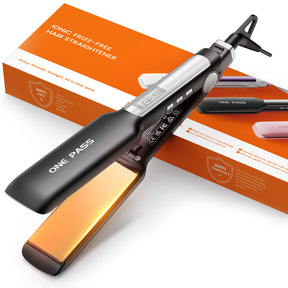 Faszin wide plate titanium hair straightener product photo