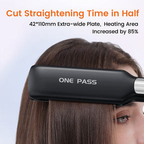 Faszin wide plate titanium hair straightener product photo