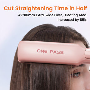 Faszin wide plate titanium hair straightener product photo