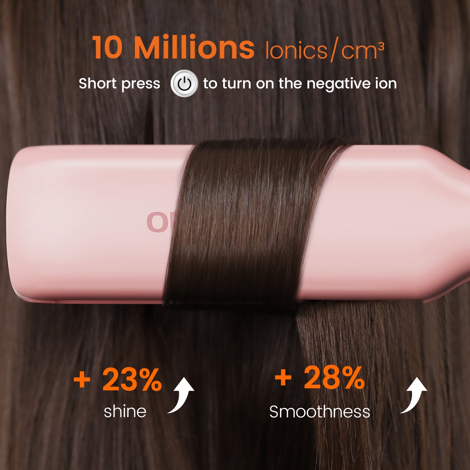 Faszin wide plate titanium hair straightener product photo
