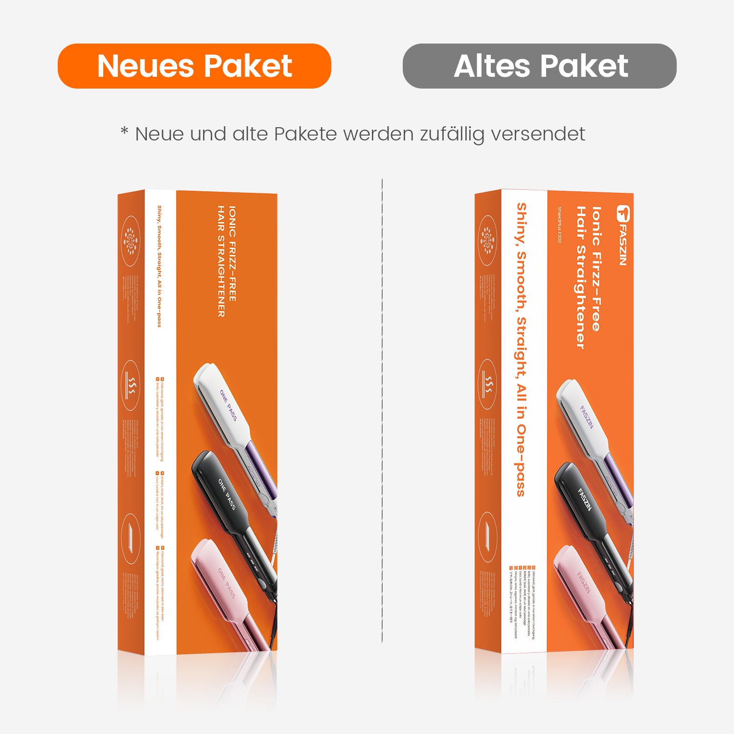 Faszin wide plate titanium hair straightener product photo